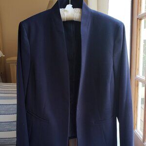 Nine West Open Front Blazer, Navy, Size Large
